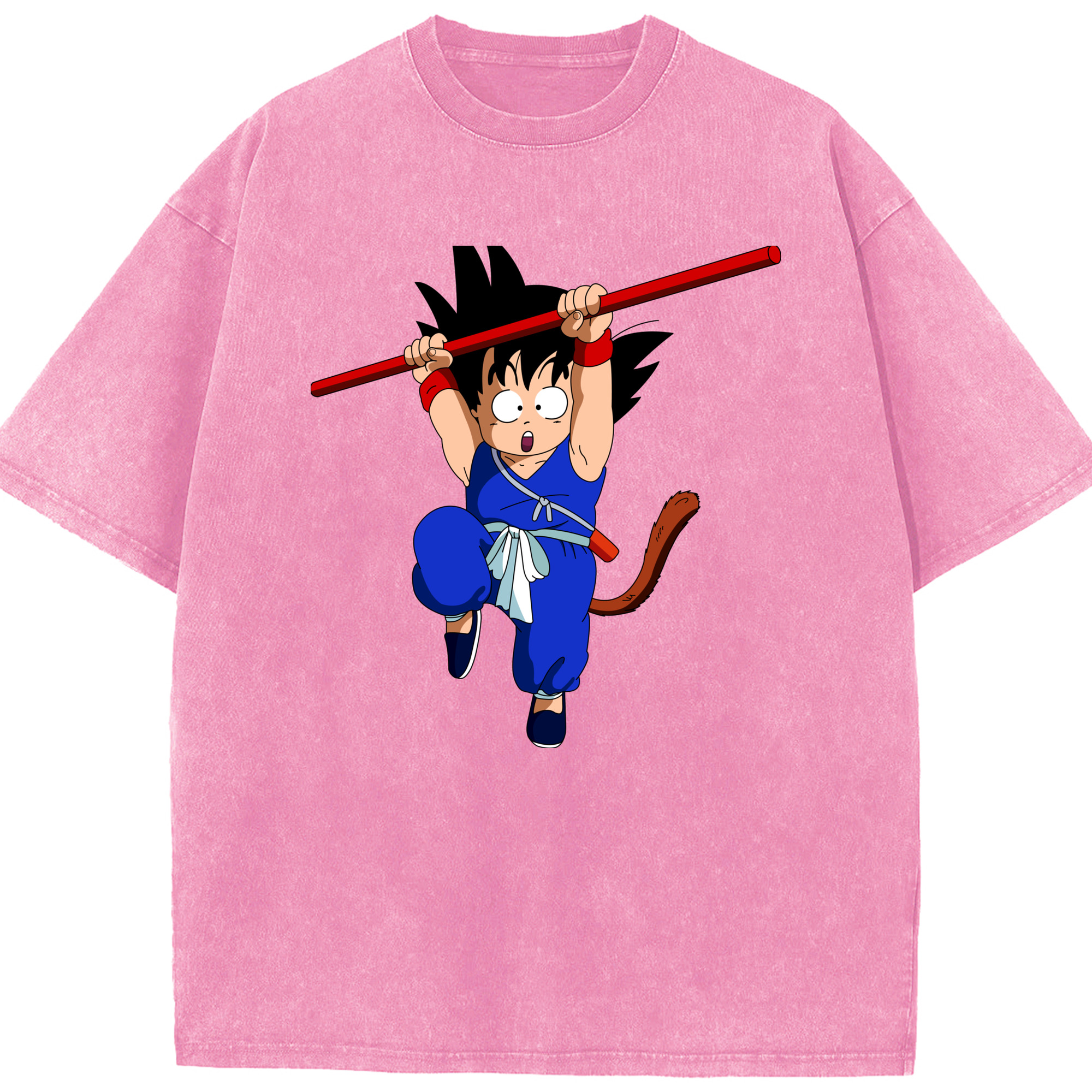 （画像用） ドラゴンボール 孫悟空（そん ごくう）Son Goku カカロット DRAGON BALL Kakarotto 綿100% ヴィンテージ風 半袖Tシャツ（フロントプリント）